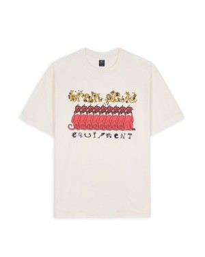 Beige Brain Dead Equipment Devils T-Shirt | USA FPSJ83265