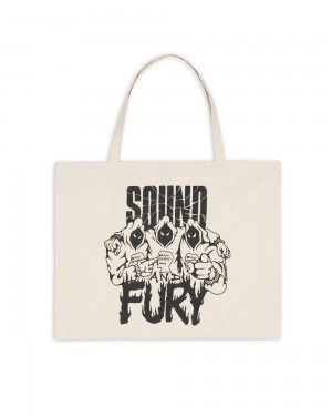 Beige Brain Dead Sound & Fury Lineup Tote Bag | USA COIU03147