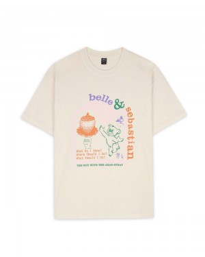 Beige Brain Dead X Belle & Sebastian Boy With The Arab Strap T-Shirt | USA LTAI56129