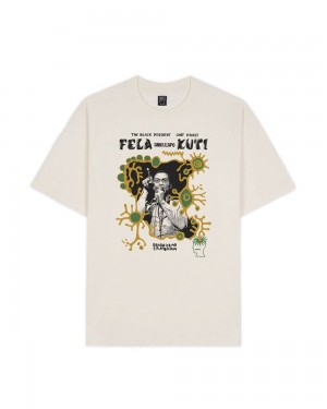 Beige Brain Dead X Fela Kuti T-Shirt | USA GETM69537