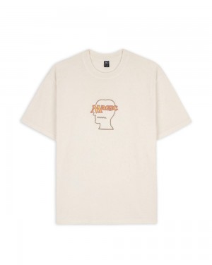 Beige Brain Dead X Magic: The Gathering Logo Lock T-Shirt | USA JEZN09618