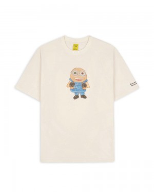 Beige Brain Dead X Minions Jewelry Bob T-Shirt | USA QHLK06819