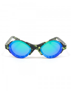 Black Blue Brain Dead Mutant Post Modern Primitive Eye Protection Sunglasses | USA QITB27964