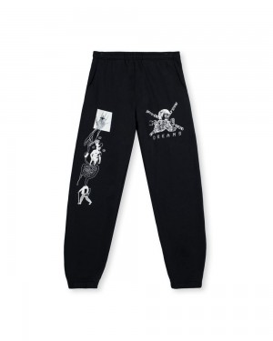 Black Brain Dead Braindead Dreams Sweat Pant | USA EAHL60921