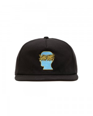 Black Brain Dead Dead Heat Gradient Logo Head Five Panel Hat | USA GELK31409