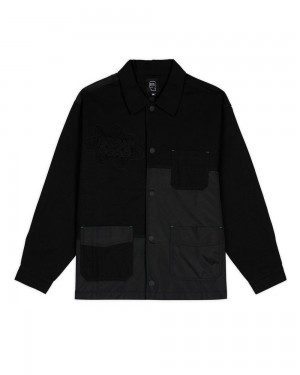 Black Brain Dead Doily Chore Jacket | USA WTQD25087