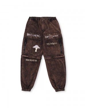 Black Brain Dead Mushroom Utility Pant | USA CADB15234