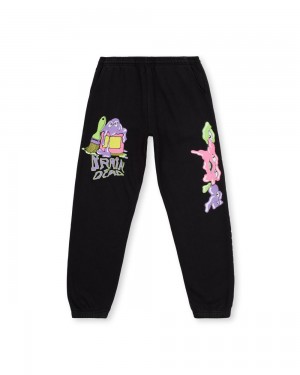 Black Brain Dead Paintman Sweat Pant | USA EHUQ17425