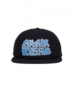 Black Brain Dead Prehistoric Twill Six Panel Hat | USA DTXW45368