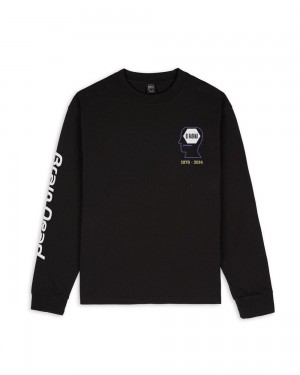 Black Brain Dead X Dj Rashad Double Cup Long Sleeve T-Shirt | USA QIXH02735