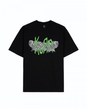 Black Brain Dead X Korn Total Mutation T-Shirt | USA RMAC20143