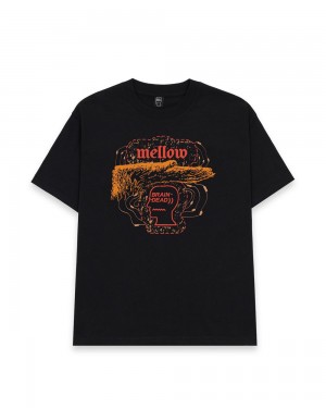 Black Brain Dead X Mellow Climbing Topografic T-Shirt | USA FALB49360