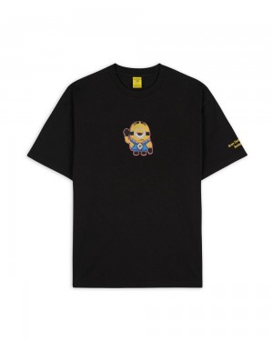 Black Brain Dead X Minions Beaded Stuart T-Shirt | USA KQNJ89263