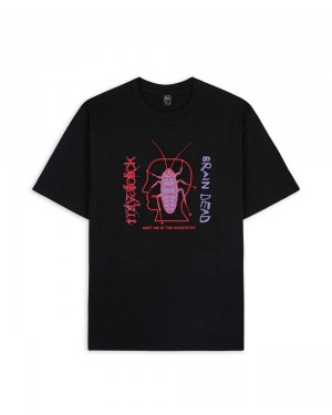 Black Brain Dead X Miya Folick Roach T-Shirt | USA RTOW20485