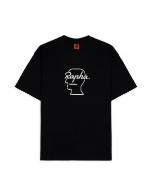 Black Brain Dead X Rapha Raphahead T-Shirt | USA BUWK90134