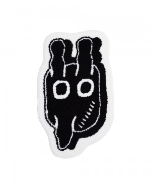 Black Brain Dead X Ray Johnson Rug | USA QXJH09856