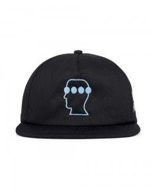 Black Brain Dead X Them Skates Logo Head Dots Hat | USA OTUR40398