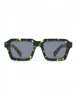 Black Green Brain Dead Staunton Post Modern Primitive Eye Protection Sunglasses | USA TBZY89207