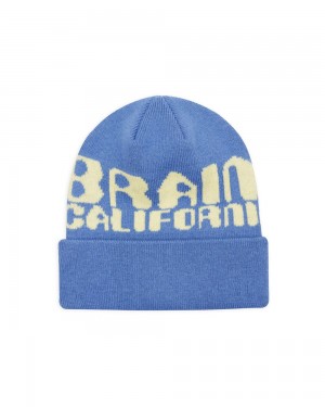 Blue Brain Dead Californian Design Beanie | USA UYFL90278