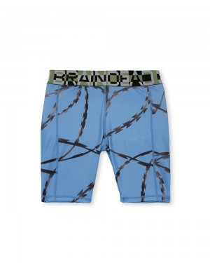 Blue Brain Dead Cycling Shorts | USA QSNV04918