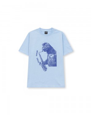 Blue Brain Dead Dino Jazz Kids T-Shirt | USA WPTY01658