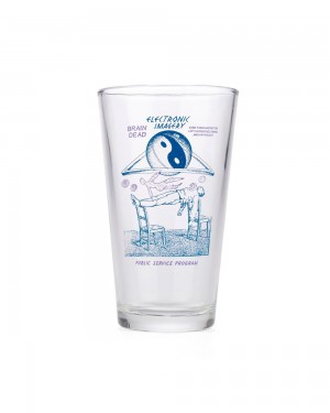 Blue Brain Dead Electronic Imagery Pint Glass Homeware | USA ULNA53617