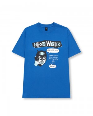 Blue Brain Dead Ghost World T-Shirt | USA MAHL14537