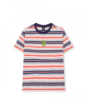 Blue Brain Dead Striped Baby T-Shirt | USA AJBM32071