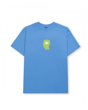 Blue Brain Dead Wide Eye T-Shirt | USA COKN05472