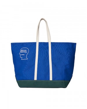 Blue Brain Dead X Steele Large Canvas Tote Bag | USA WHTC84612