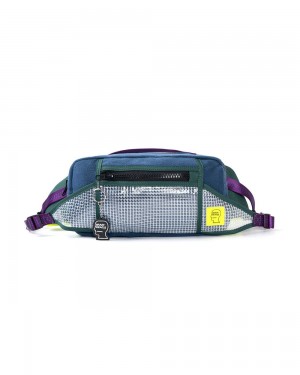 Blue Green Brain Dead Rush Hour Fanny Pack Bag | USA VQBH80793