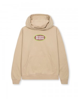 Brown Brain Dead Braino Draino Hoodie | USA DAXI26390