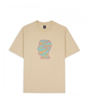 Brown Brain Dead Split Planes T-Shirt | USA TDRY81527