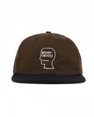 Brown Brain Dead Wool Logohead Hat | USA UING47651