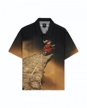 Brown Brain Dead X Korn Follow The Leader Button Up Shirt | USA WXLM68379