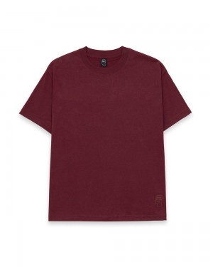 Burgundy Brain Dead Easy T-Shirt | USA UWTI61935