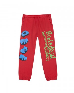 Burgundy Brain Dead Independent Classics Sweatpant | USA MLUV91582