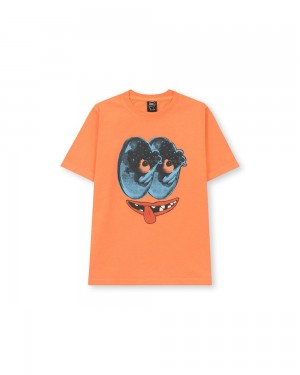 Coral Brain Dead Berry Eyes Kids T-Shirt | USA QHMP27039