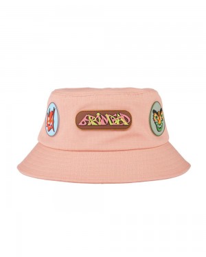 Coral Brain Dead Metal Bucket Hat | USA BIHD31764