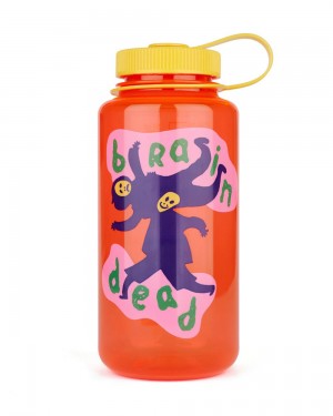 Coral Yellow Brain Dead Brrasirn Nalgene Sustain 32oz Wide Mouth Homeware | USA UBAR87269