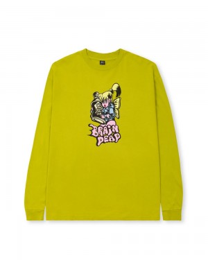 Gold Brain Dead Bubblegum Shorty Long Sleeve T-Shirt | USA QZVE25693