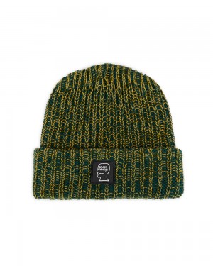 Gold Brain Dead Logohead Beanie | USA QUWG01576