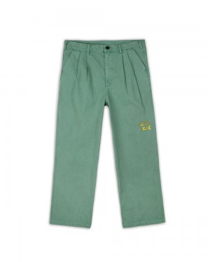 Green Brain Dead Connections Herringbone Pant | USA TNZY35260