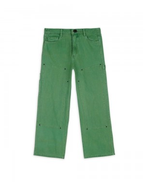 Green Brain Dead Double Knee Utility Pant | USA BWVK03728