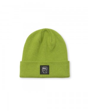 Green Brain Dead Logo Head Beanie | USA OUQE83706