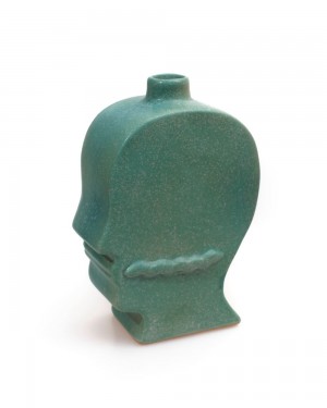 Green Brain Dead Logo Head Small Head Ceramic Vase Homeware | USA PHCV80154