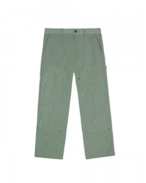 Green Brain Dead Moire Double Knee Utility Pant | USA OYFD78362