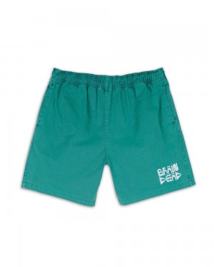 Green Brain Dead Pigment Core Shorts | USA MSIU28053