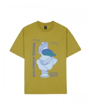 Green Brain Dead Trance Formation T-Shirt | USA WOUG13486