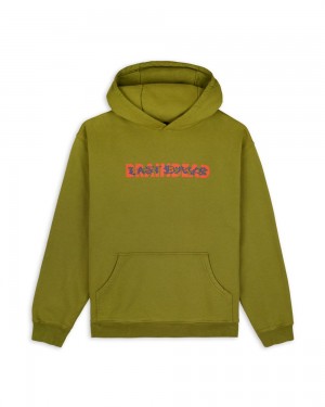 Green Brain Dead Warn End Aesthetics Hoodie | USA SLME95832